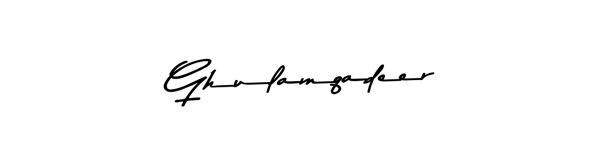 Asem Kandis PERSONAL USE is a professional signature style that is perfect for those who want to add a touch of class to their signature. It is also a great choice for those who want to make their signature more unique. Get Ghulamqadeer name to fancy signature for free. Ghulamqadeer signature style 9 images and pictures png