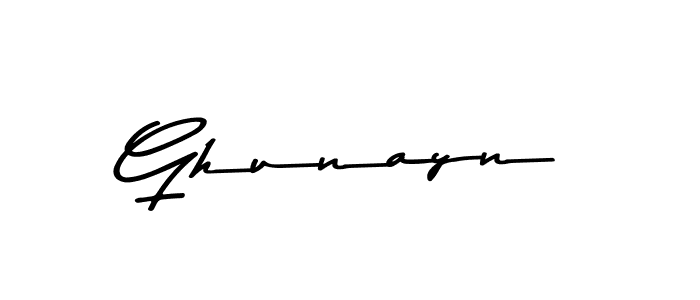 Create a beautiful signature design for name Ghunayn. With this signature (Asem Kandis PERSONAL USE) fonts, you can make a handwritten signature for free. Ghunayn signature style 9 images and pictures png