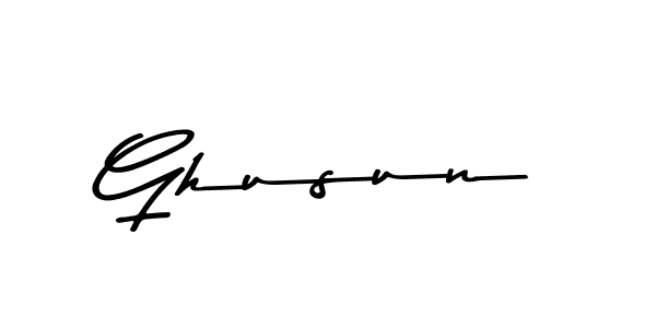 Use a signature maker to create a handwritten signature online. With this signature software, you can design (Asem Kandis PERSONAL USE) your own signature for name Ghusun. Ghusun signature style 9 images and pictures png