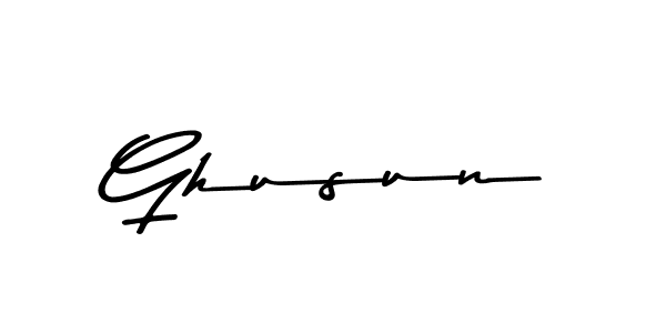 Design your own signature with our free online signature maker. With this signature software, you can create a handwritten (Asem Kandis PERSONAL USE) signature for name Ghusun. Ghusun signature style 9 images and pictures png