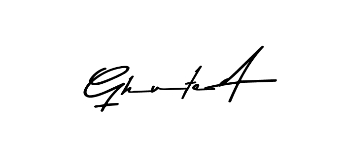 Ghute A stylish signature style. Best Handwritten Sign (Asem Kandis PERSONAL USE) for my name. Handwritten Signature Collection Ideas for my name Ghute A. Ghute A signature style 9 images and pictures png