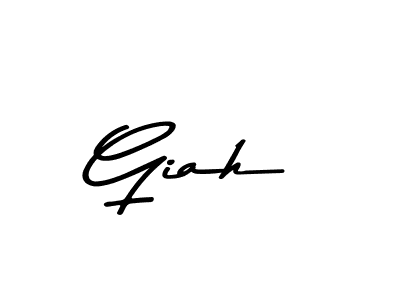 Design your own signature with our free online signature maker. With this signature software, you can create a handwritten (Asem Kandis PERSONAL USE) signature for name Giah. Giah signature style 9 images and pictures png