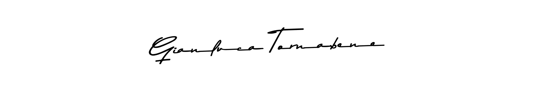 How to make Gianluca Tornabene name signature. Use Asem Kandis PERSONAL USE style for creating short signs online. This is the latest handwritten sign. Gianluca Tornabene signature style 9 images and pictures png