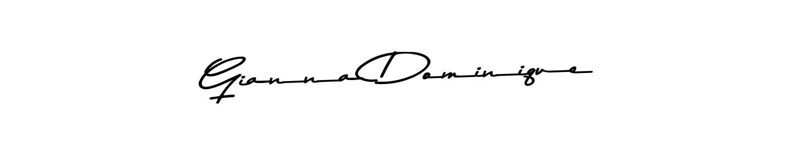 How to make Gianna Dominique name signature. Use Asem Kandis PERSONAL USE style for creating short signs online. This is the latest handwritten sign. Gianna Dominique signature style 9 images and pictures png