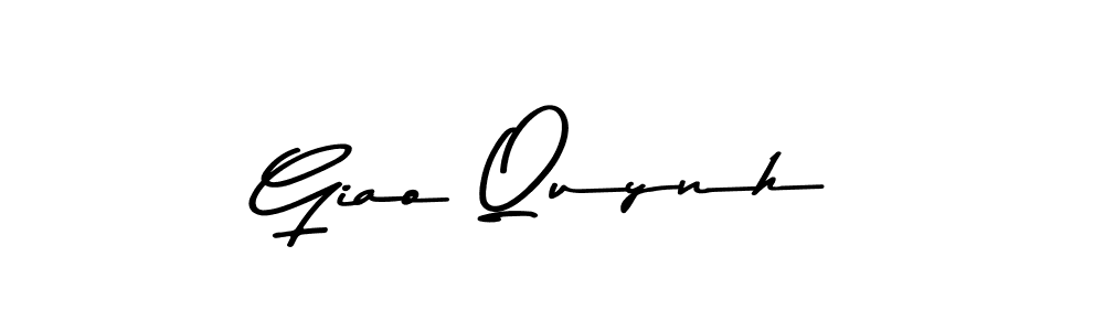 How to make Giao Quynh name signature. Use Asem Kandis PERSONAL USE style for creating short signs online. This is the latest handwritten sign. Giao Quynh signature style 9 images and pictures png