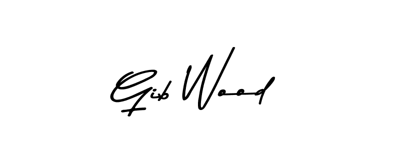 Gib Wood stylish signature style. Best Handwritten Sign (Asem Kandis PERSONAL USE) for my name. Handwritten Signature Collection Ideas for my name Gib Wood. Gib Wood signature style 9 images and pictures png