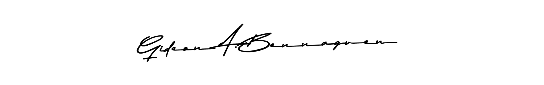 This is the best signature style for the Gideon A. Bennaguen name. Also you like these signature font (Asem Kandis PERSONAL USE). Mix name signature. Gideon A. Bennaguen signature style 9 images and pictures png