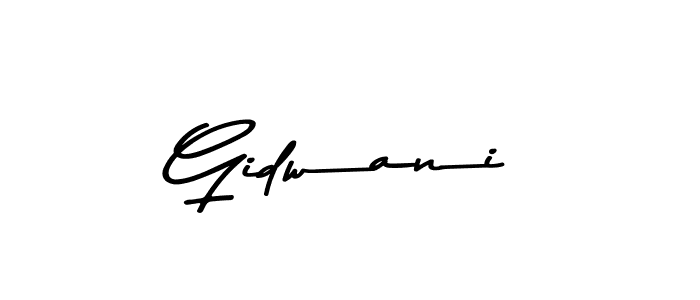 Use a signature maker to create a handwritten signature online. With this signature software, you can design (Asem Kandis PERSONAL USE) your own signature for name Gidwani. Gidwani signature style 9 images and pictures png