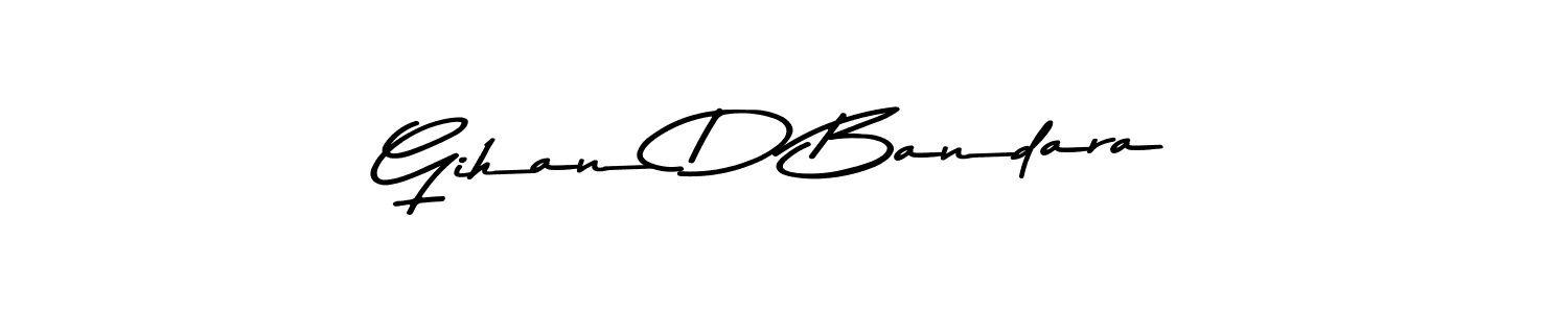 Also You can easily find your signature by using the search form. We will create Gihan D Bandara name handwritten signature images for you free of cost using Asem Kandis PERSONAL USE sign style. Gihan D Bandara signature style 9 images and pictures png