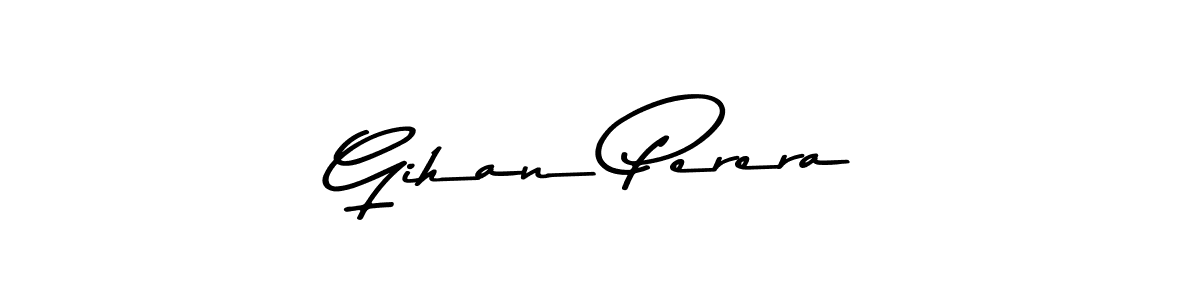How to make Gihan Perera name signature. Use Asem Kandis PERSONAL USE style for creating short signs online. This is the latest handwritten sign. Gihan Perera signature style 9 images and pictures png