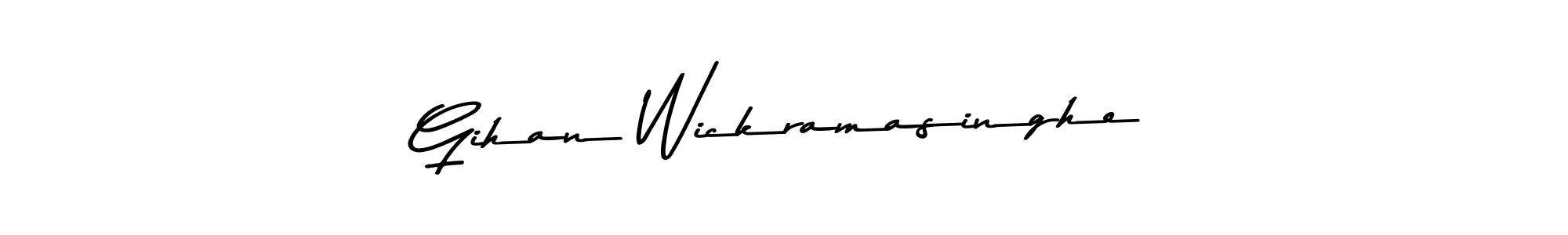 Make a beautiful signature design for name Gihan Wickramasinghe. With this signature (Asem Kandis PERSONAL USE) style, you can create a handwritten signature for free. Gihan Wickramasinghe signature style 9 images and pictures png