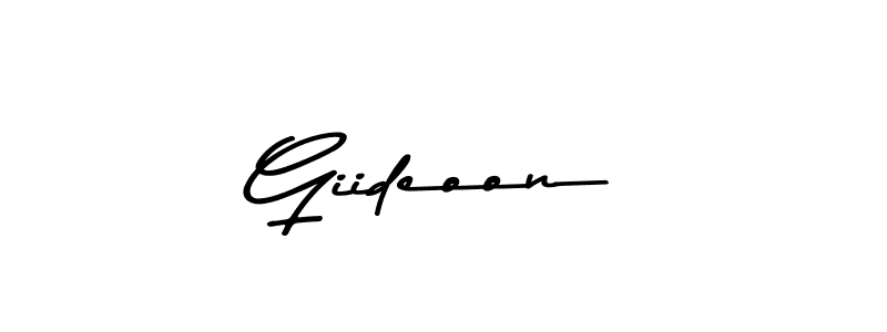 Giideoon stylish signature style. Best Handwritten Sign (Asem Kandis PERSONAL USE) for my name. Handwritten Signature Collection Ideas for my name Giideoon. Giideoon signature style 9 images and pictures png