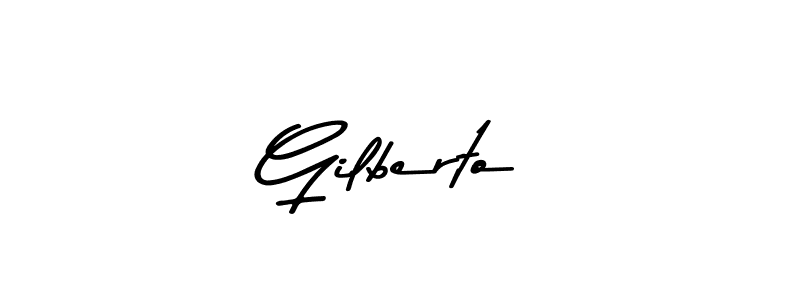 Make a beautiful signature design for name Gilberto. With this signature (Asem Kandis PERSONAL USE) style, you can create a handwritten signature for free. Gilberto signature style 9 images and pictures png