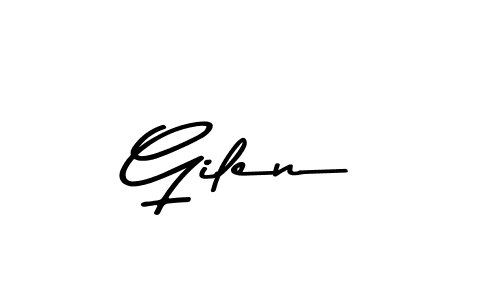 How to make Gilen name signature. Use Asem Kandis PERSONAL USE style for creating short signs online. This is the latest handwritten sign. Gilen signature style 9 images and pictures png