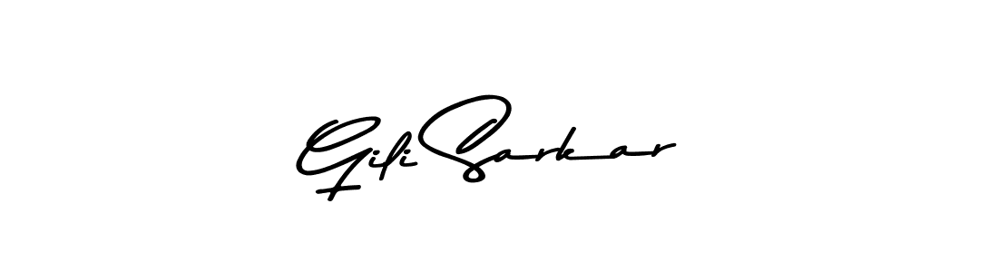Make a beautiful signature design for name Gili Sarkar. With this signature (Asem Kandis PERSONAL USE) style, you can create a handwritten signature for free. Gili Sarkar signature style 9 images and pictures png