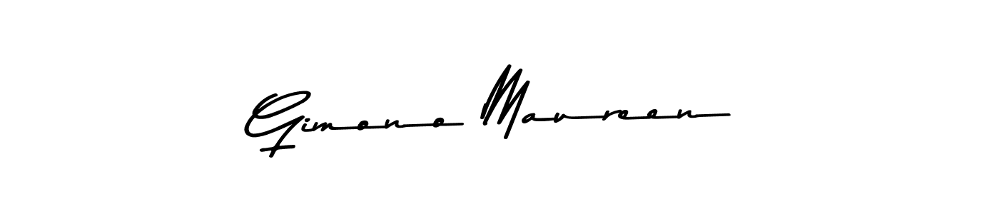 Make a beautiful signature design for name Gimono Maureen. Use this online signature maker to create a handwritten signature for free. Gimono Maureen signature style 9 images and pictures png