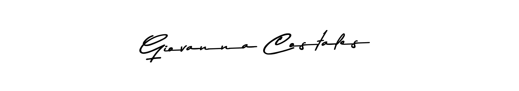 How to make Giovanna Costales name signature. Use Asem Kandis PERSONAL USE style for creating short signs online. This is the latest handwritten sign. Giovanna Costales signature style 9 images and pictures png