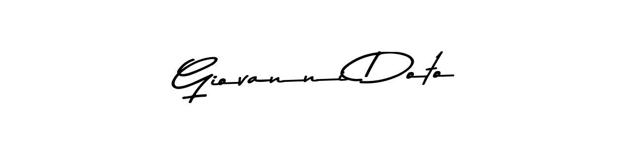 How to make Giovanni Doto name signature. Use Asem Kandis PERSONAL USE style for creating short signs online. This is the latest handwritten sign. Giovanni Doto signature style 9 images and pictures png