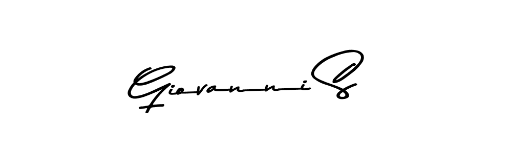 Make a beautiful signature design for name Giovanni S. With this signature (Asem Kandis PERSONAL USE) style, you can create a handwritten signature for free. Giovanni S signature style 9 images and pictures png