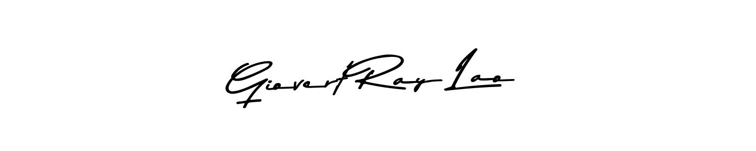 Make a beautiful signature design for name Giovert Ray Lao. With this signature (Asem Kandis PERSONAL USE) style, you can create a handwritten signature for free. Giovert Ray Lao signature style 9 images and pictures png