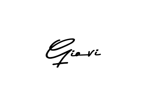 How to make Giovi name signature. Use Asem Kandis PERSONAL USE style for creating short signs online. This is the latest handwritten sign. Giovi signature style 9 images and pictures png