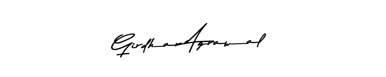 Similarly Asem Kandis PERSONAL USE is the best handwritten signature design. Signature creator online .You can use it as an online autograph creator for name Girdhar Agrawal. Girdhar Agrawal signature style 9 images and pictures png