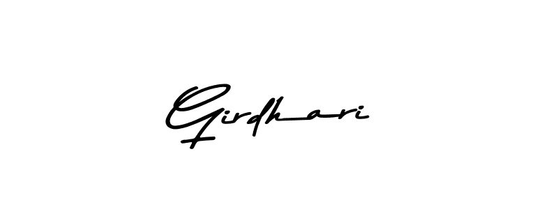 Design your own signature with our free online signature maker. With this signature software, you can create a handwritten (Asem Kandis PERSONAL USE) signature for name Girdhari. Girdhari signature style 9 images and pictures png