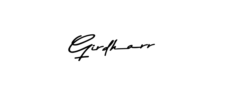 How to make Girdharr name signature. Use Asem Kandis PERSONAL USE style for creating short signs online. This is the latest handwritten sign. Girdharr signature style 9 images and pictures png