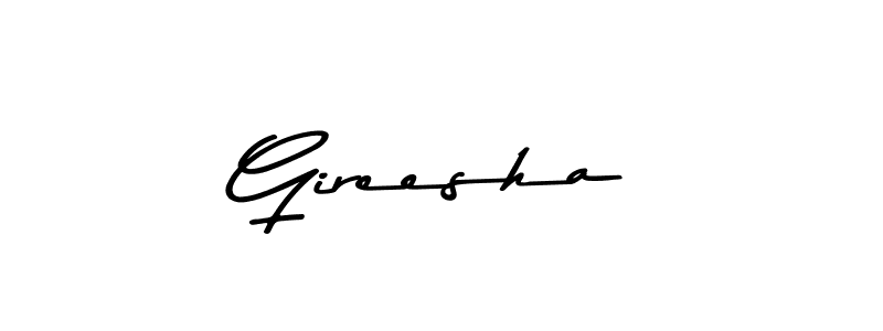 Gireesha stylish signature style. Best Handwritten Sign (Asem Kandis PERSONAL USE) for my name. Handwritten Signature Collection Ideas for my name Gireesha. Gireesha signature style 9 images and pictures png