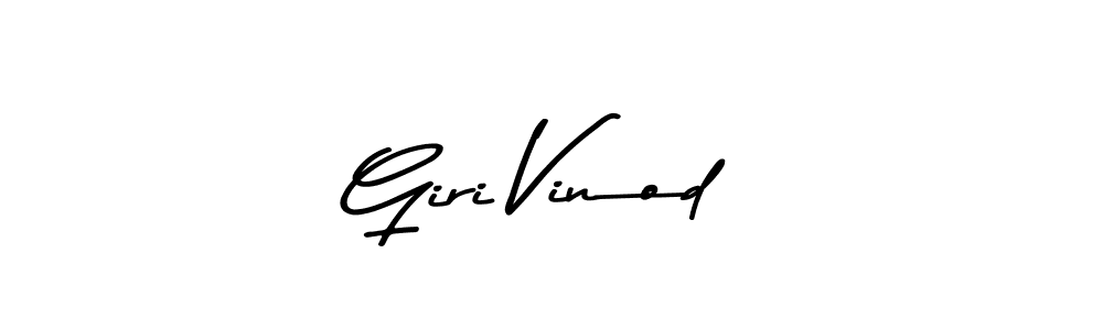 How to make Giri Vinod name signature. Use Asem Kandis PERSONAL USE style for creating short signs online. This is the latest handwritten sign. Giri Vinod signature style 9 images and pictures png