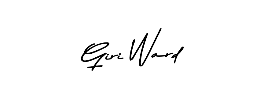 How to make Giri Ward name signature. Use Asem Kandis PERSONAL USE style for creating short signs online. This is the latest handwritten sign. Giri Ward signature style 9 images and pictures png