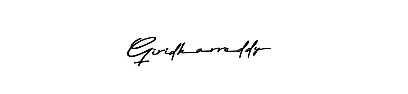 Design your own signature with our free online signature maker. With this signature software, you can create a handwritten (Asem Kandis PERSONAL USE) signature for name Giridharreddy. Giridharreddy signature style 9 images and pictures png