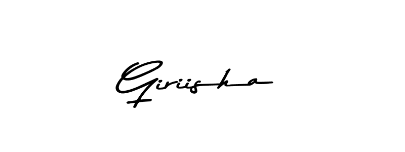 if you are searching for the best signature style for your name Giriisha. so please give up your signature search. here we have designed multiple signature styles  using Asem Kandis PERSONAL USE. Giriisha signature style 9 images and pictures png