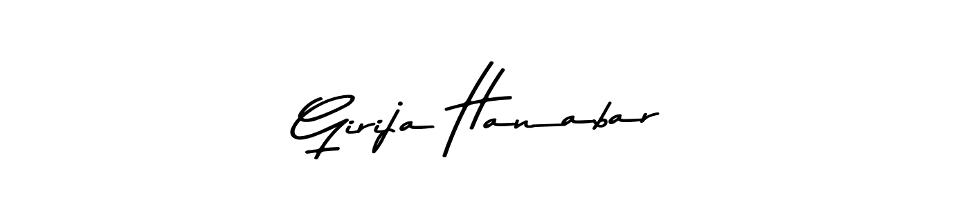 Design your own signature with our free online signature maker. With this signature software, you can create a handwritten (Asem Kandis PERSONAL USE) signature for name Girija Hanabar. Girija Hanabar signature style 9 images and pictures png