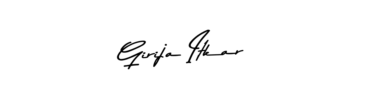 How to make Girija Itkar name signature. Use Asem Kandis PERSONAL USE style for creating short signs online. This is the latest handwritten sign. Girija Itkar signature style 9 images and pictures png