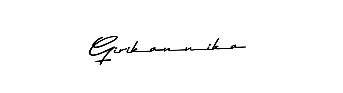 Make a beautiful signature design for name Girikannika. With this signature (Asem Kandis PERSONAL USE) style, you can create a handwritten signature for free. Girikannika signature style 9 images and pictures png