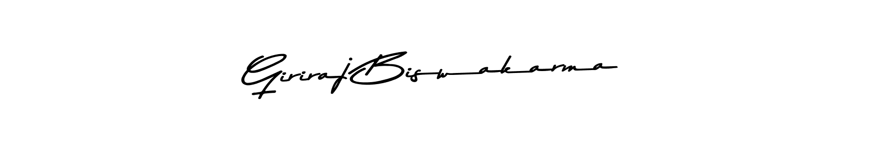 Create a beautiful signature design for name Giriraj Biswakarma. With this signature (Asem Kandis PERSONAL USE) fonts, you can make a handwritten signature for free. Giriraj Biswakarma signature style 9 images and pictures png