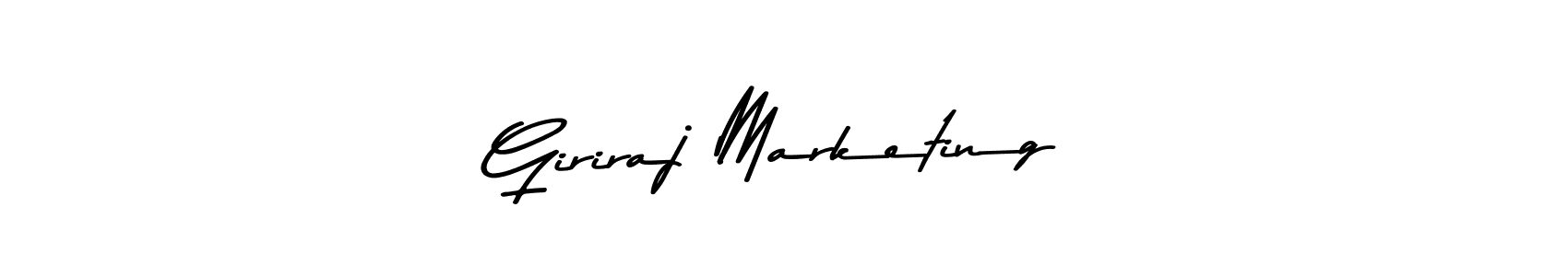 The best way (Asem Kandis PERSONAL USE) to make a short signature is to pick only two or three words in your name. The name Giriraj Marketing include a total of six letters. For converting this name. Giriraj Marketing signature style 9 images and pictures png