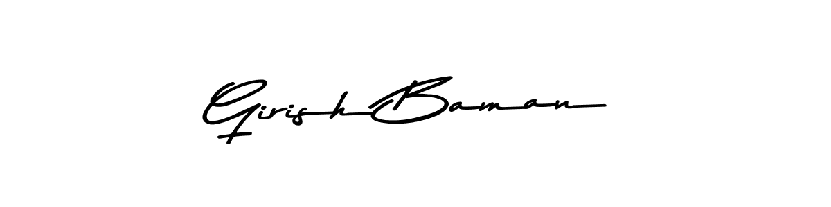 How to make Girish Baman signature? Asem Kandis PERSONAL USE is a professional autograph style. Create handwritten signature for Girish Baman name. Girish Baman signature style 9 images and pictures png