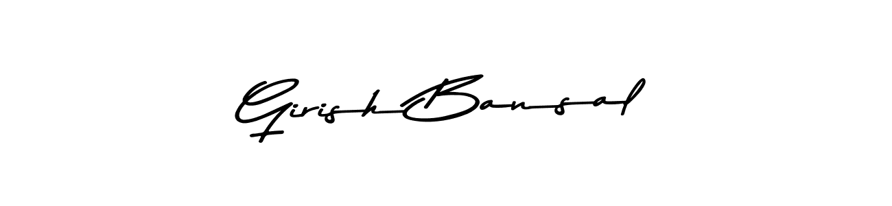 Also You can easily find your signature by using the search form. We will create Girish Bansal name handwritten signature images for you free of cost using Asem Kandis PERSONAL USE sign style. Girish Bansal signature style 9 images and pictures png