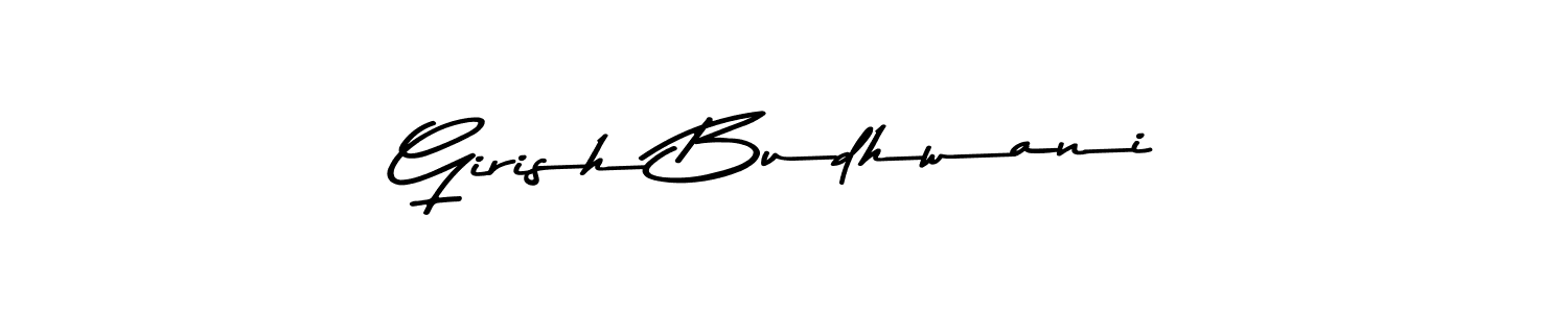 Girish Budhwani stylish signature style. Best Handwritten Sign (Asem Kandis PERSONAL USE) for my name. Handwritten Signature Collection Ideas for my name Girish Budhwani. Girish Budhwani signature style 9 images and pictures png