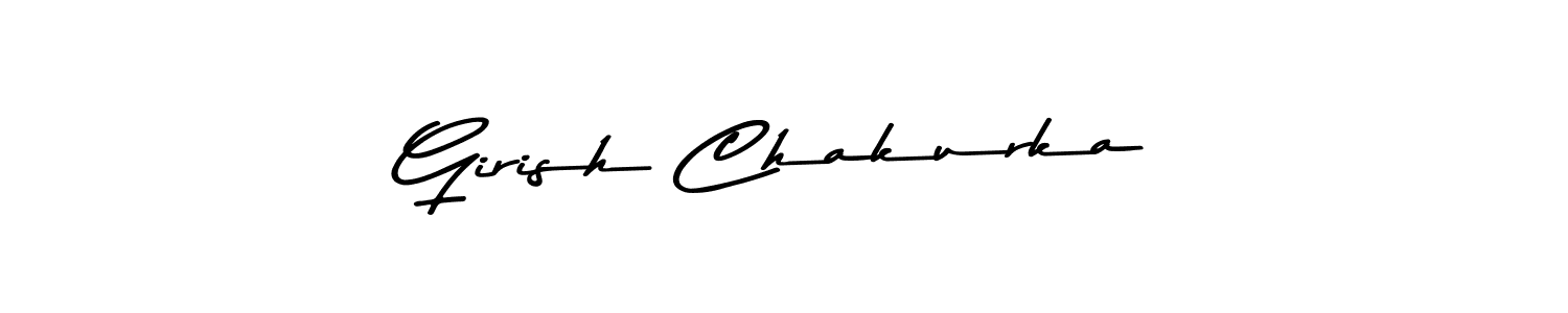 Create a beautiful signature design for name Girish Chakurka. With this signature (Asem Kandis PERSONAL USE) fonts, you can make a handwritten signature for free. Girish Chakurka signature style 9 images and pictures png