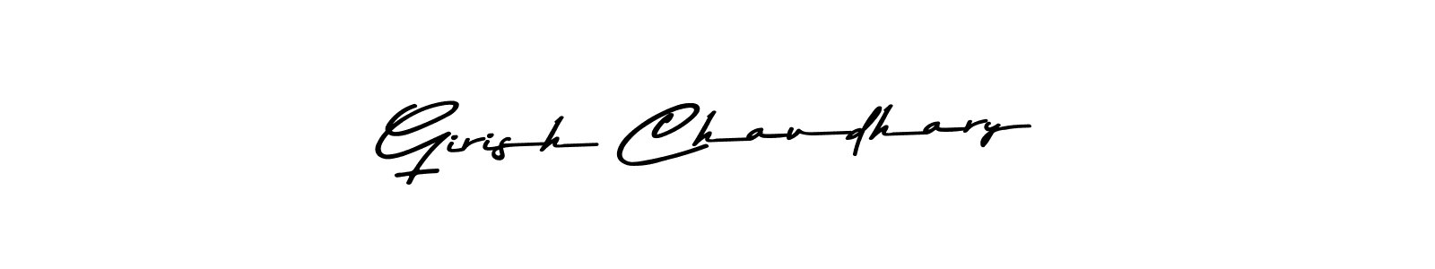 Make a beautiful signature design for name Girish Chaudhary. With this signature (Asem Kandis PERSONAL USE) style, you can create a handwritten signature for free. Girish Chaudhary signature style 9 images and pictures png