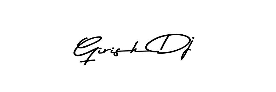 Make a beautiful signature design for name Girish Dj. With this signature (Asem Kandis PERSONAL USE) style, you can create a handwritten signature for free. Girish Dj signature style 9 images and pictures png