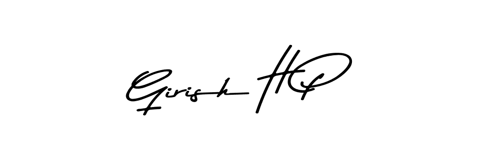 Create a beautiful signature design for name Girish H P. With this signature (Asem Kandis PERSONAL USE) fonts, you can make a handwritten signature for free. Girish H P signature style 9 images and pictures png