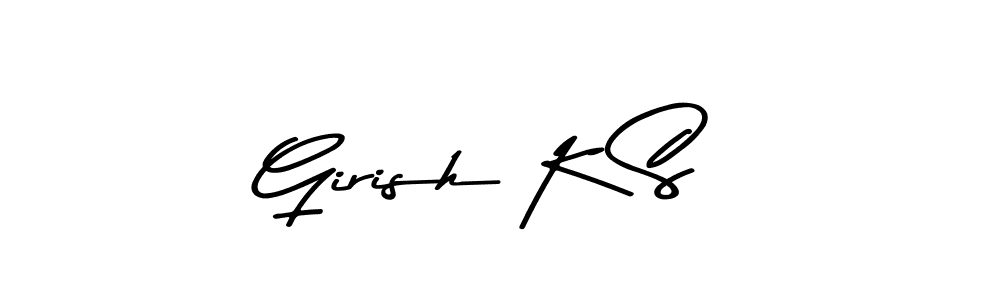 Also You can easily find your signature by using the search form. We will create Girish K S name handwritten signature images for you free of cost using Asem Kandis PERSONAL USE sign style. Girish K S signature style 9 images and pictures png