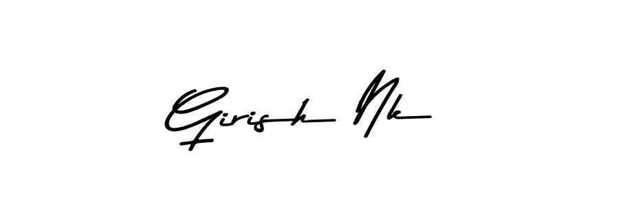 Also we have Girish Nk name is the best signature style. Create professional handwritten signature collection using Asem Kandis PERSONAL USE autograph style. Girish Nk signature style 9 images and pictures png