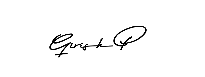 Design your own signature with our free online signature maker. With this signature software, you can create a handwritten (Asem Kandis PERSONAL USE) signature for name Girish P. Girish P signature style 9 images and pictures png