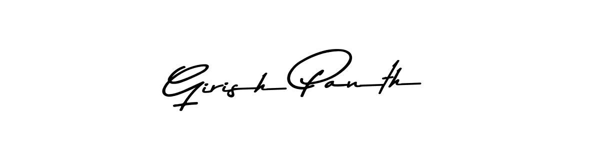 Girish Panth stylish signature style. Best Handwritten Sign (Asem Kandis PERSONAL USE) for my name. Handwritten Signature Collection Ideas for my name Girish Panth. Girish Panth signature style 9 images and pictures png