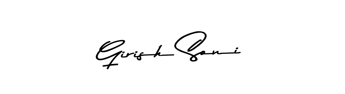 Design your own signature with our free online signature maker. With this signature software, you can create a handwritten (Asem Kandis PERSONAL USE) signature for name Girish Soni. Girish Soni signature style 9 images and pictures png